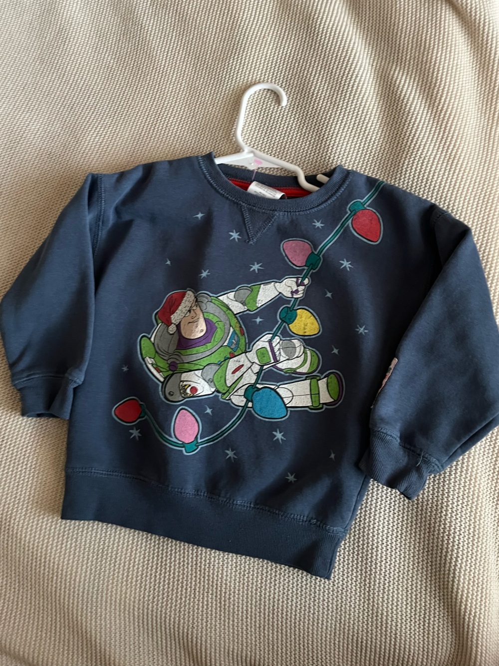 Kids Navy Blue Buzz Lightyear Holiday Graphic Sweatshirt